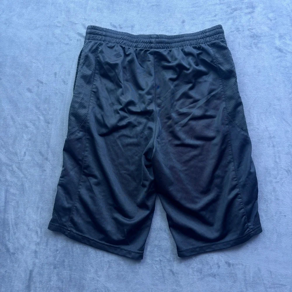 Jordan Mens Black Basketball Shorts Mesh Panels Jumpman Logo Size L